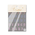 Old English Alphabet ABC Sticker - Orange/Purple/Pink