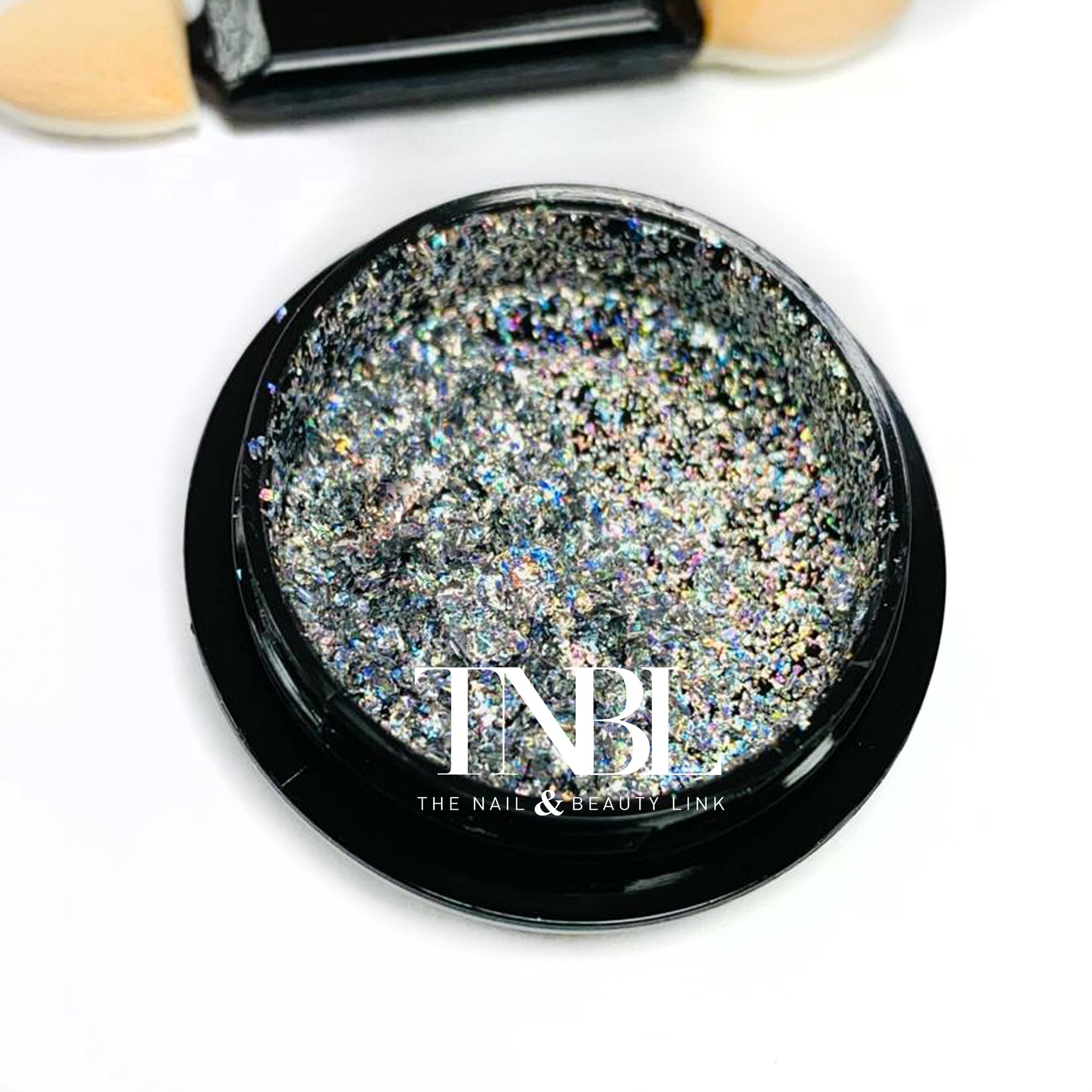 Chrome Flakes Pot - Silver Holo