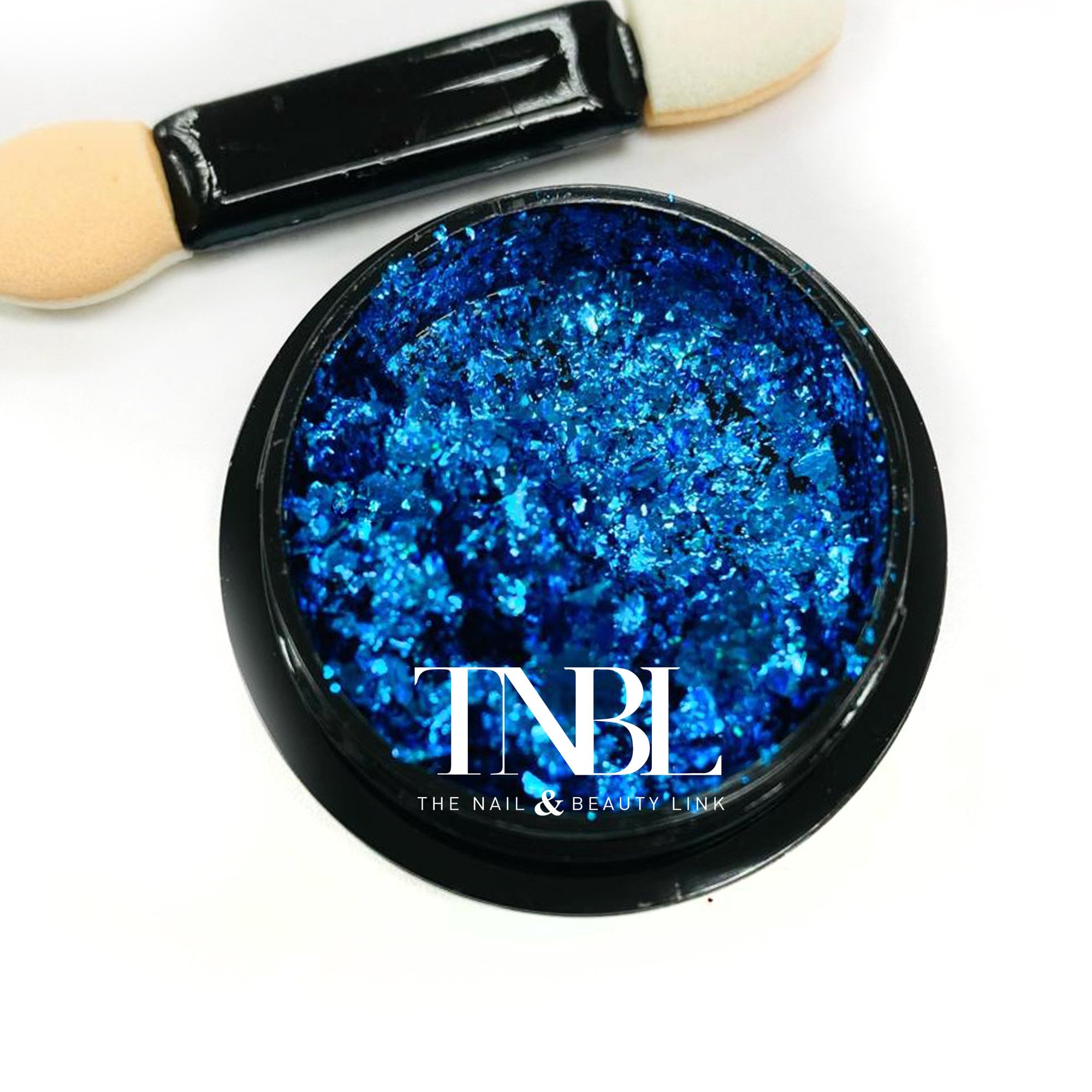 Chrome Flakes Pot - Electric Blue