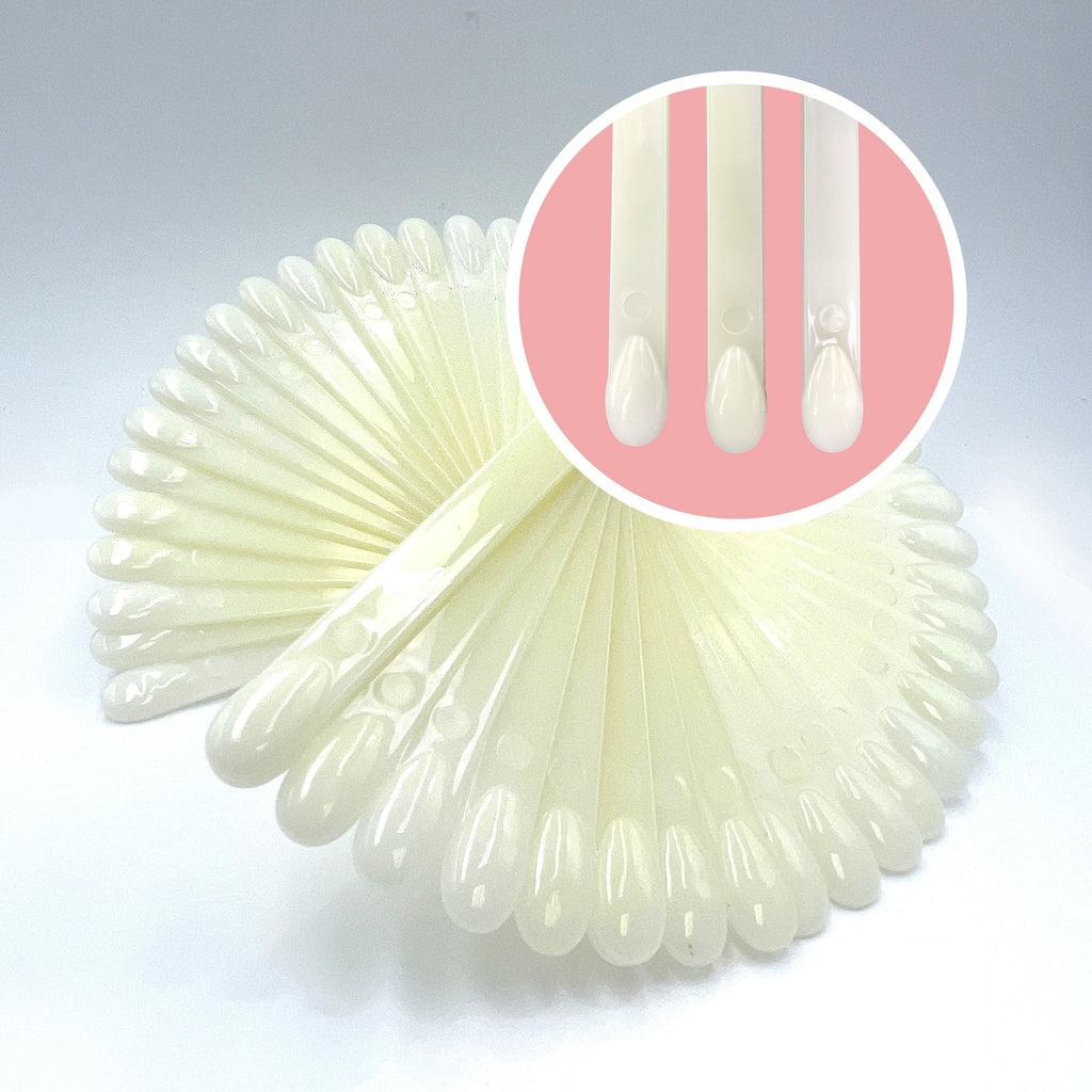 Nail Display Fan Rounded Tips 50pcs Natural