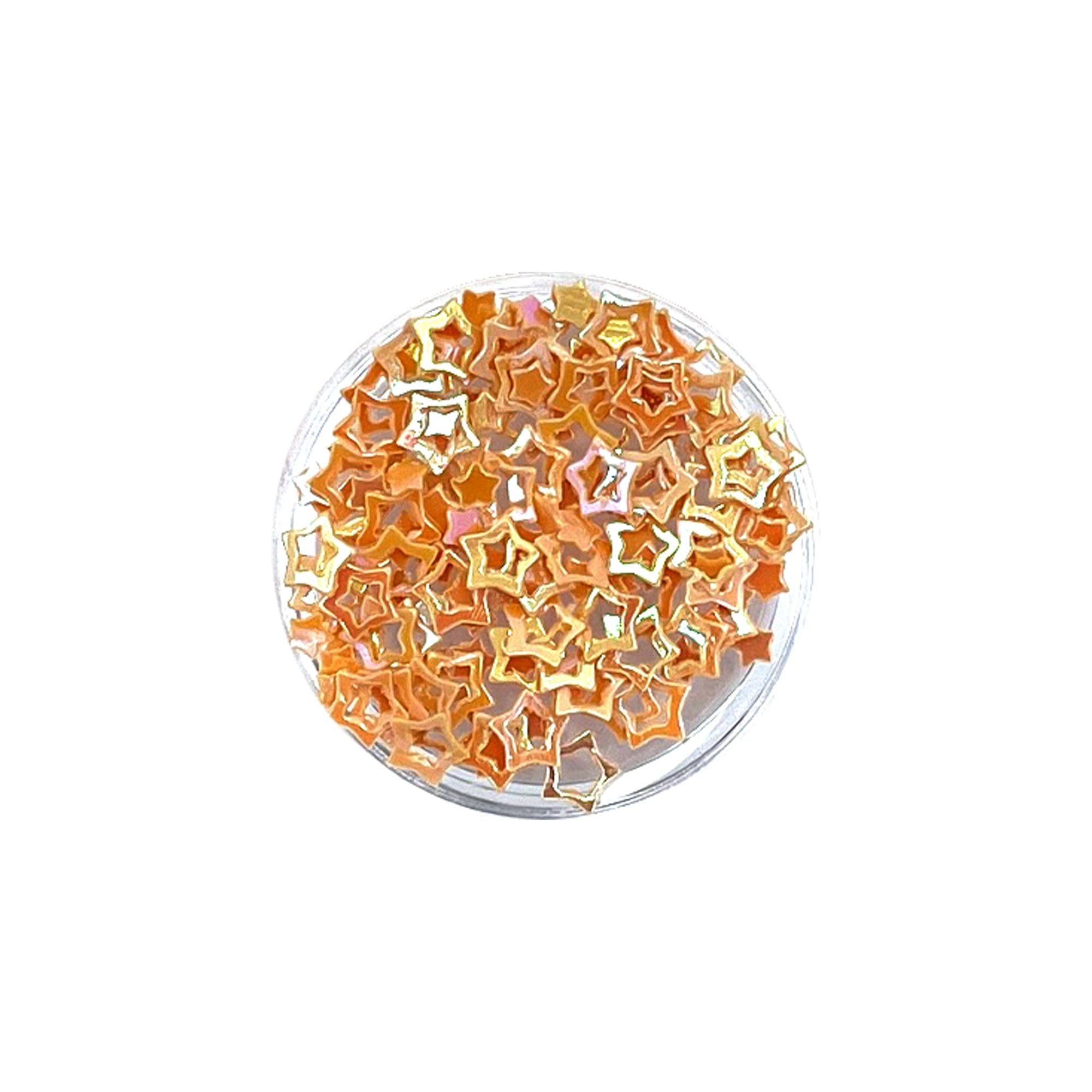 Nail Art Pot - ORANGE STARS