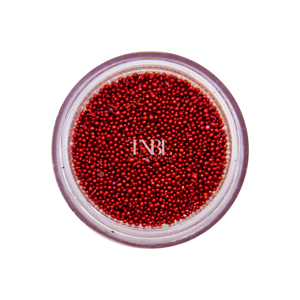 Microbead Nail Art Pot - Red