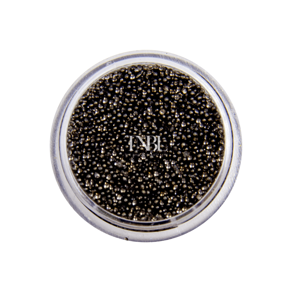 Microbead Nail Art Pot - Black/Grey