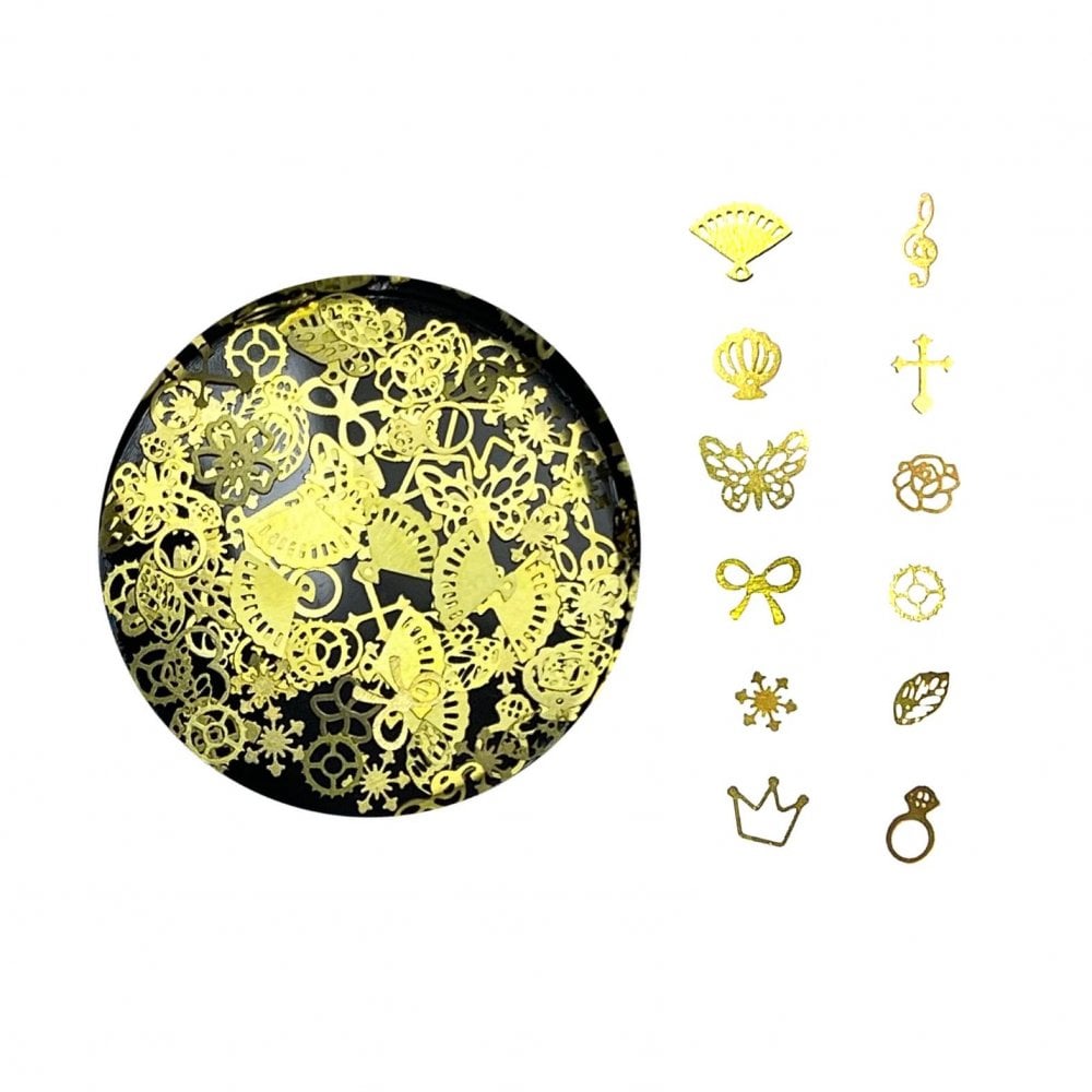 Nail Art Pot - gold sequin #2