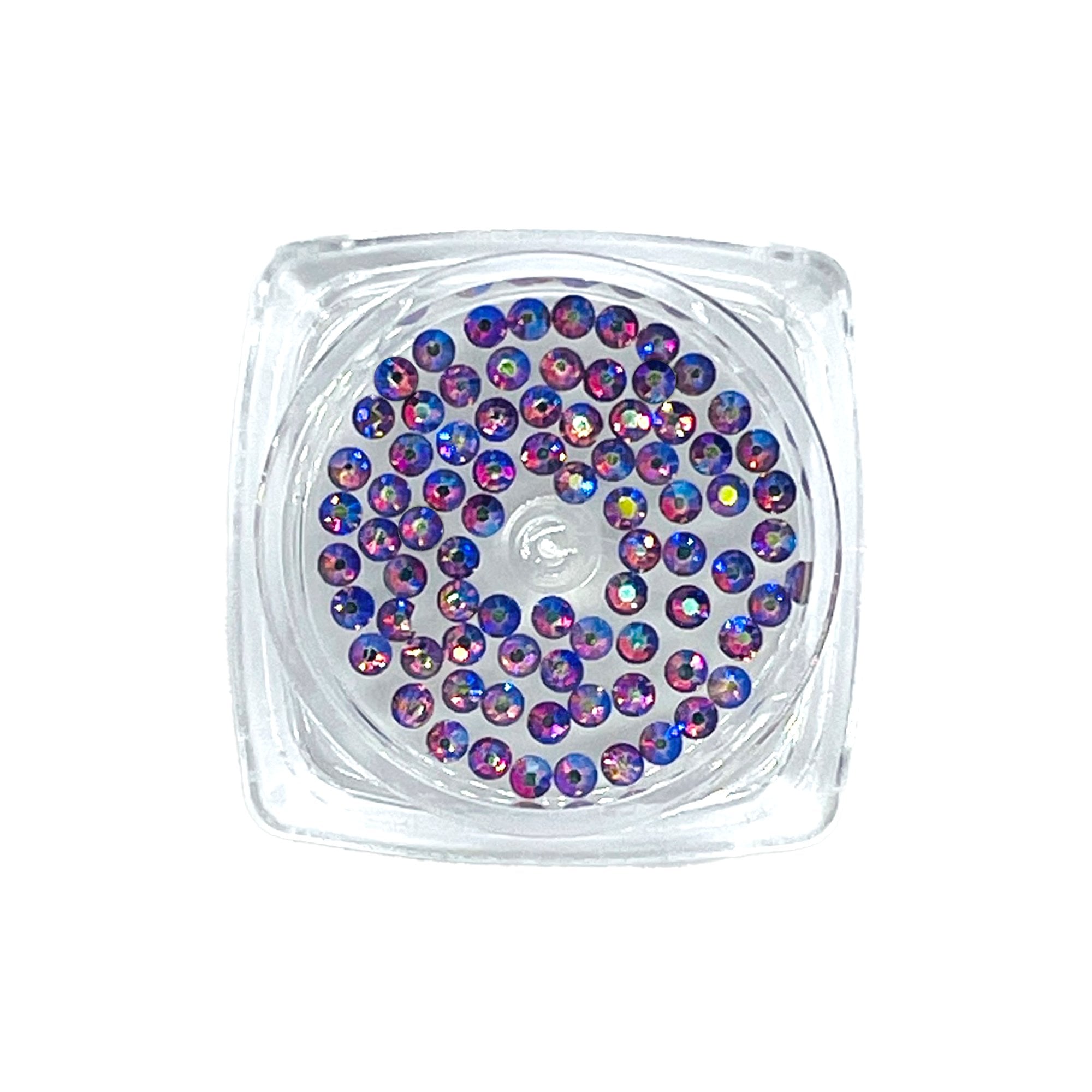 Nail Art Pot - Purple Shimmer Crystals 80pcs SS6