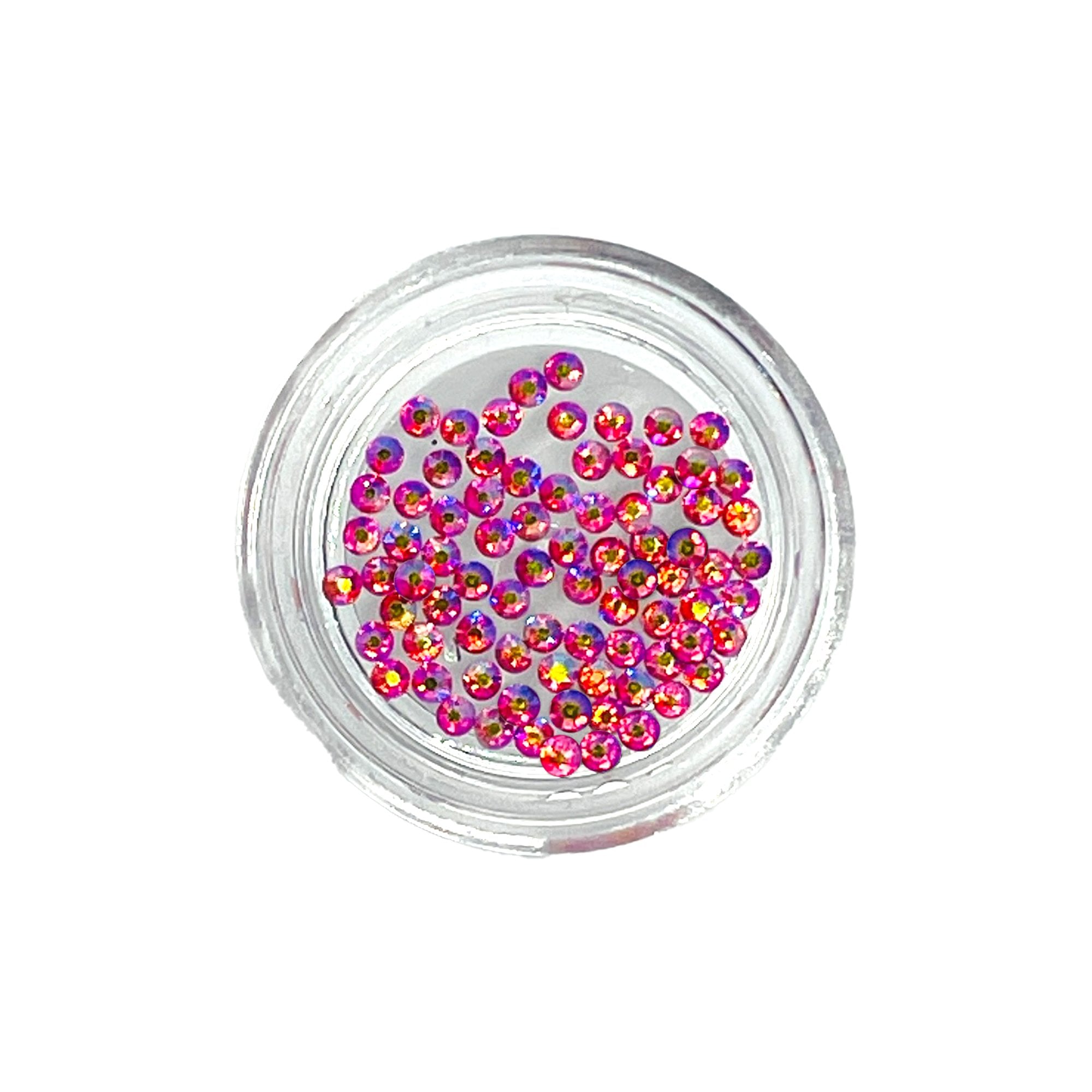Nail Art Pot - Light Siam Shimmer Crystals 80pcs SS5