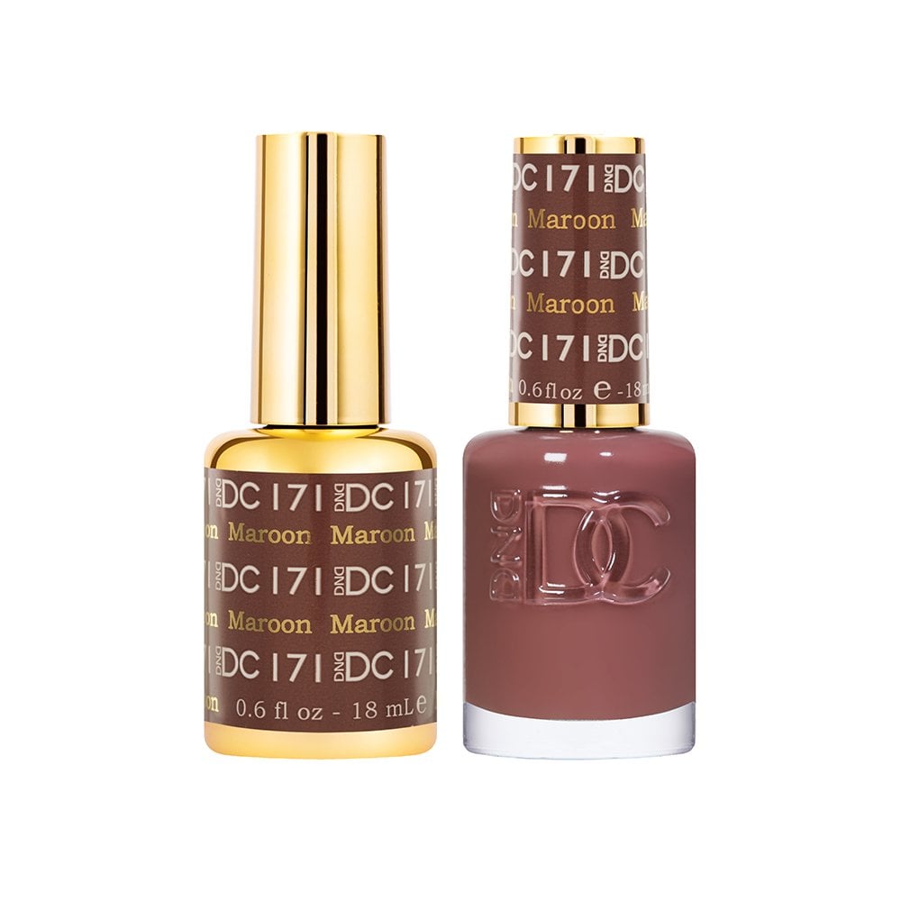 DND DC Gel & Nail Polish DUO 18ml - DC171 Maroon