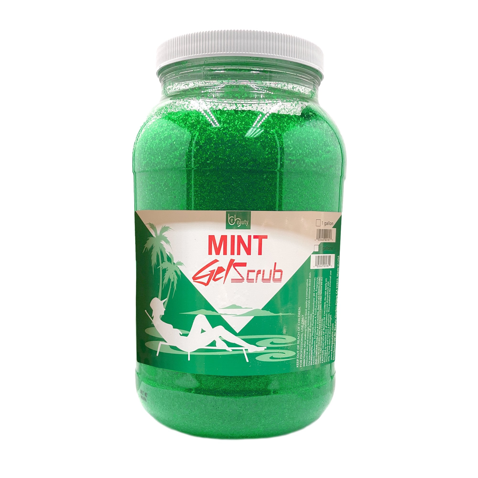 BE BEAUTY Pedicure Spa Gel Scrub - Mint (Gallon)