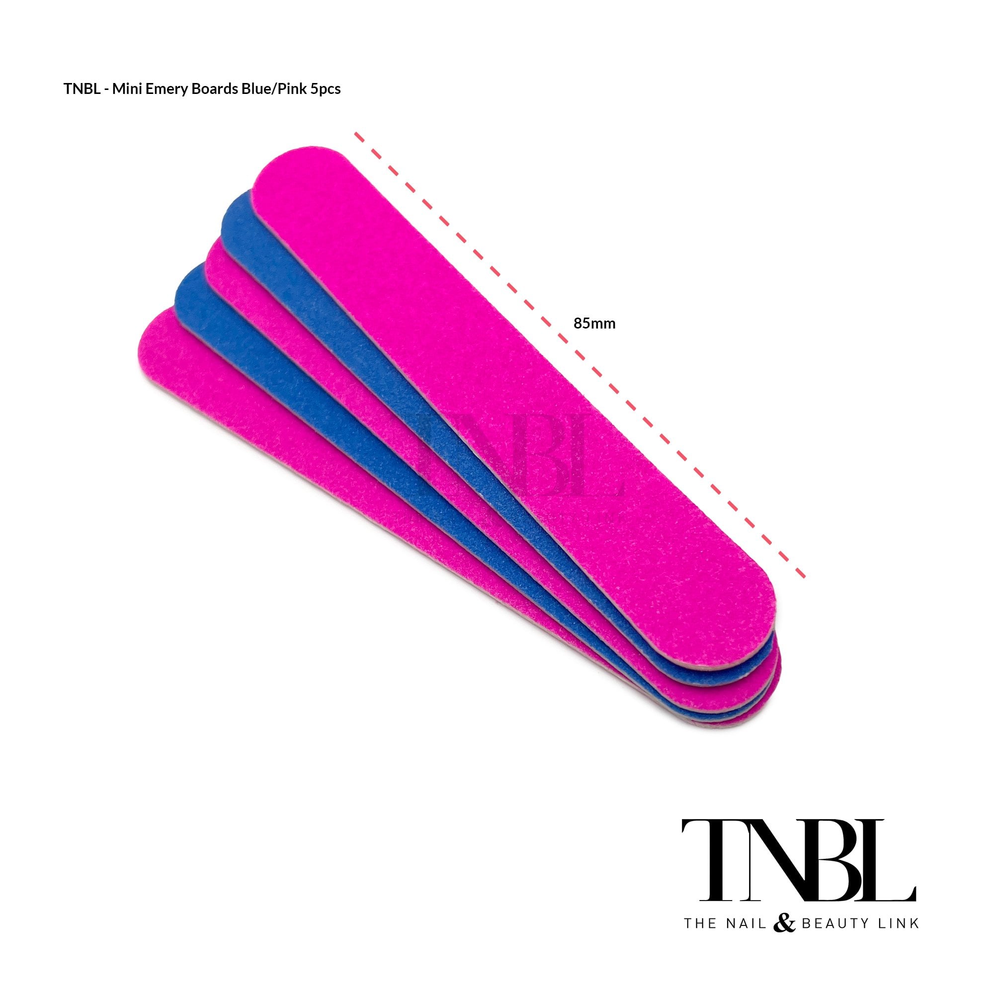 Mini Emery Boards Blue/Pink 5pcs