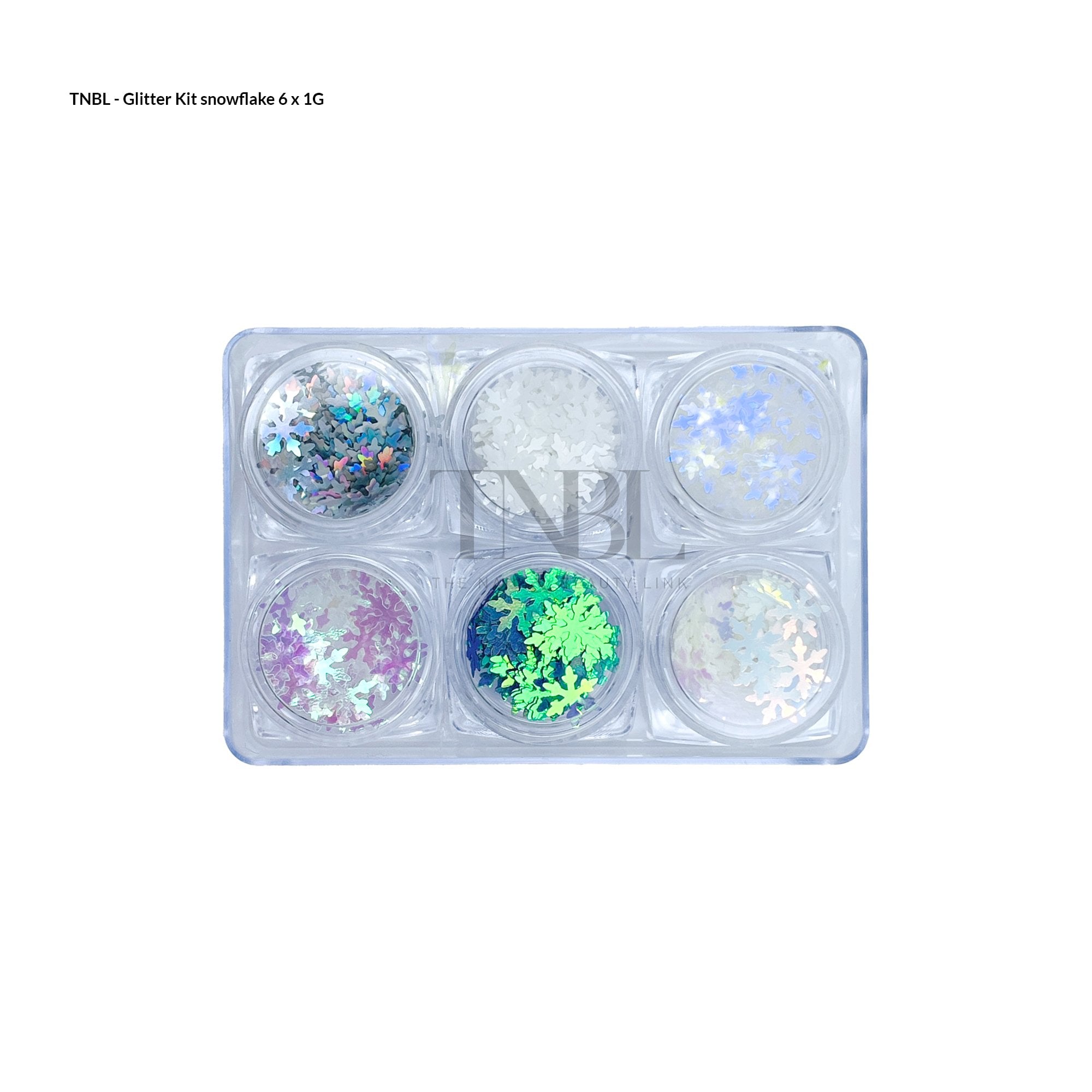Glitter Kit snowflake 6 x 1G