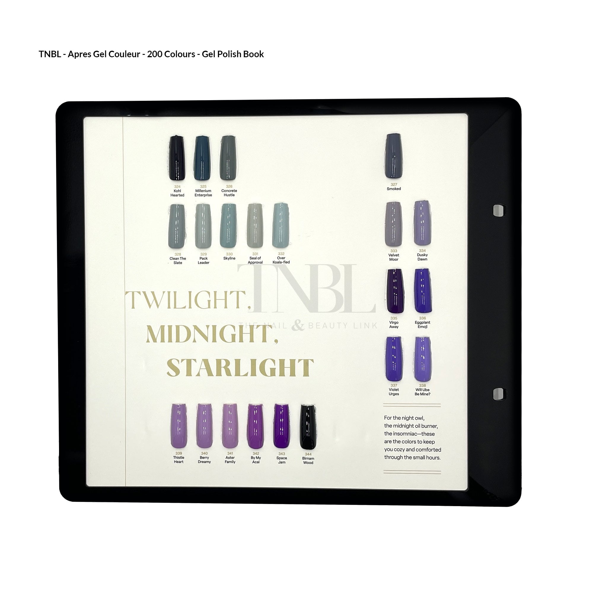 APRES APRES 200 Gel Couleur Display Book V1- Black