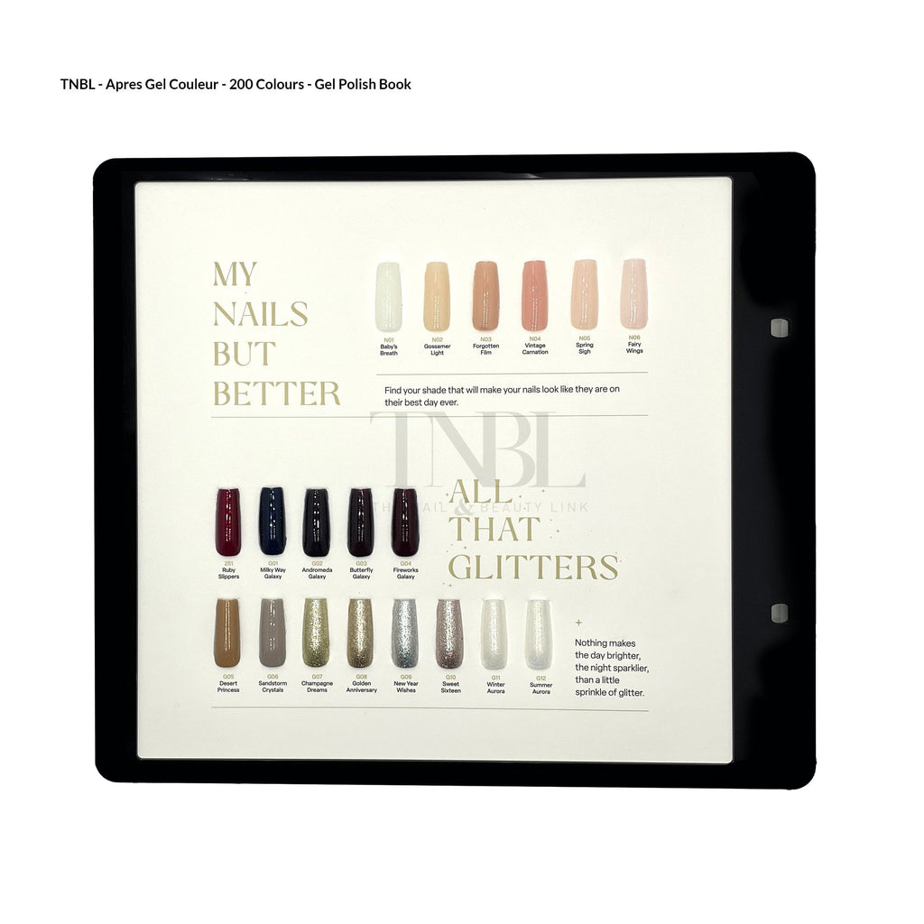 APRES APRES 200 Gel Couleur Display Book V1- Black