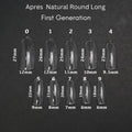 APRES Refill Tips - Natural Round Long First Gen