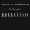 APRES Refill Tips - Sculpted Coffin Long First Gen