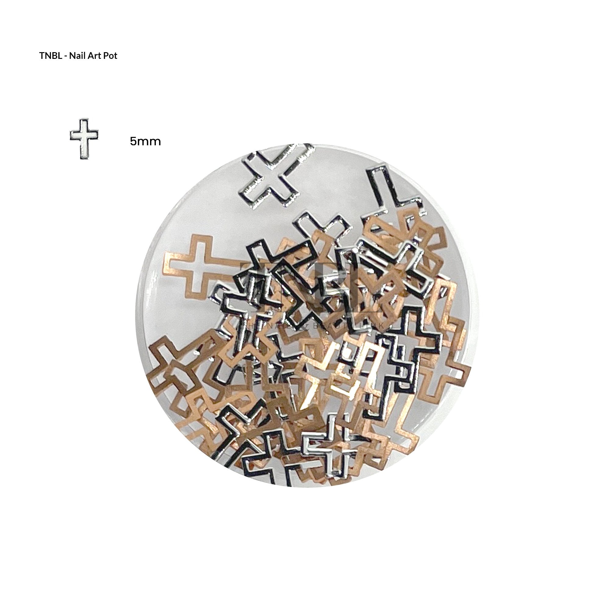 Nail Art Pot - Silver/Rose Gold - CROSS1