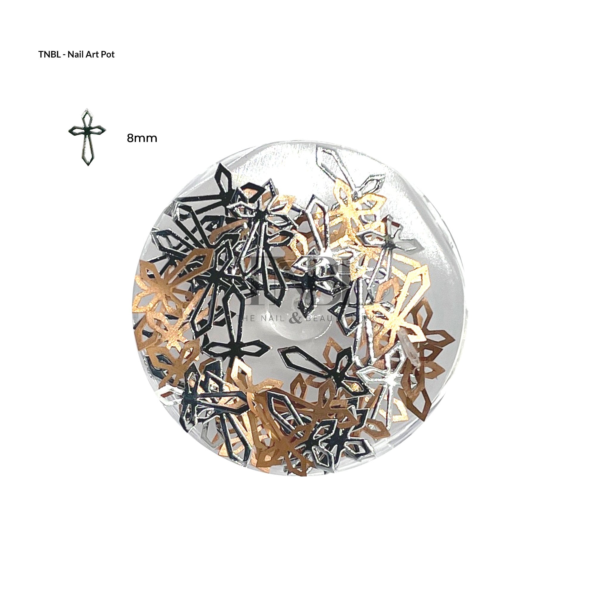 Nail Art Pot - Silver/Rose Gold - CROSS2