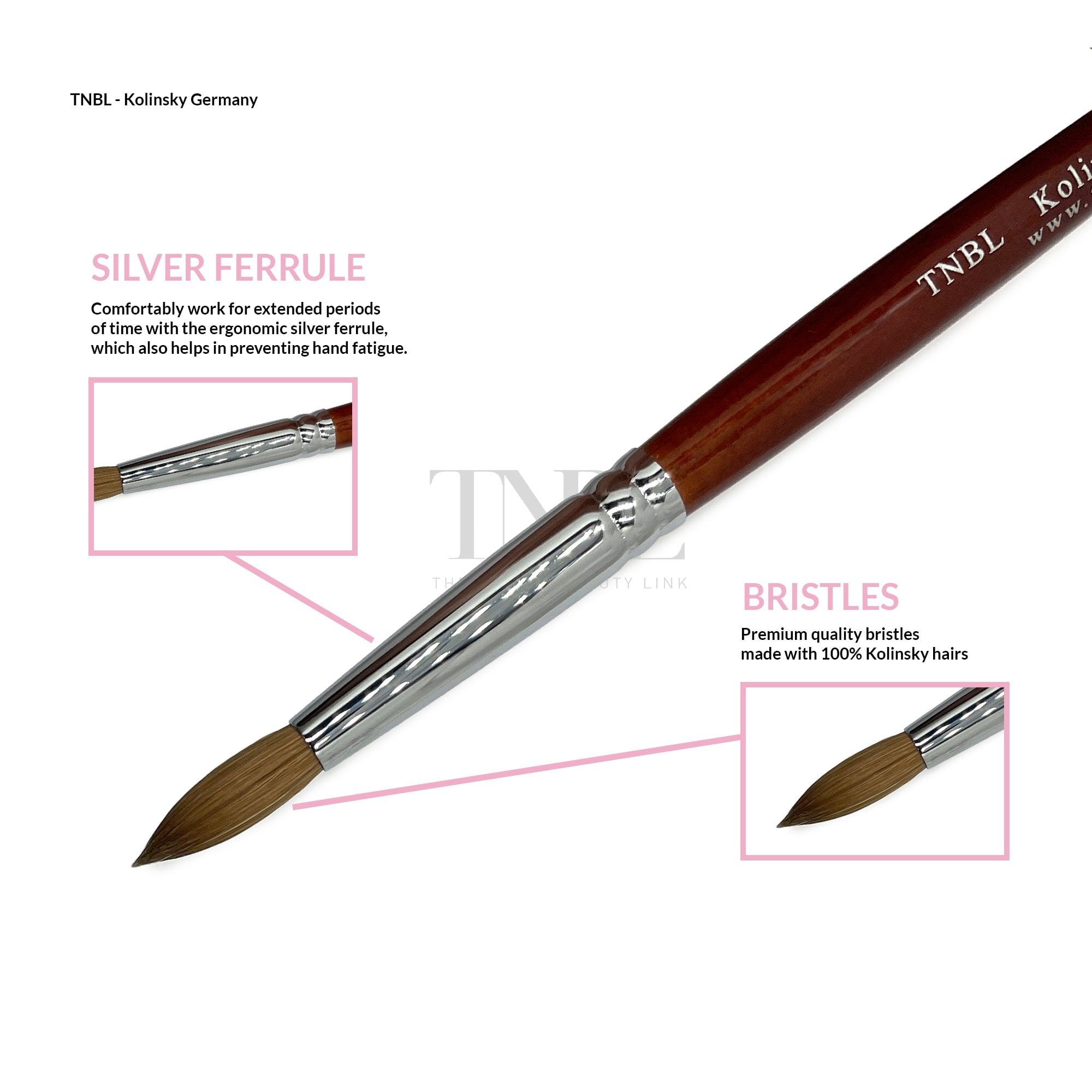 TNBL Kolinsky Acrylic Brush (Wood) #16