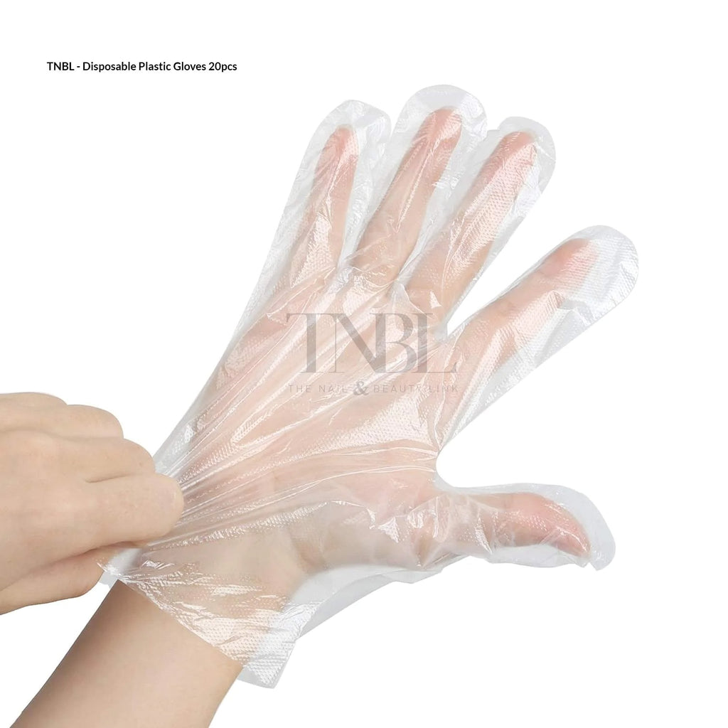 Disposable Plastic Gloves Clear - 20pcs