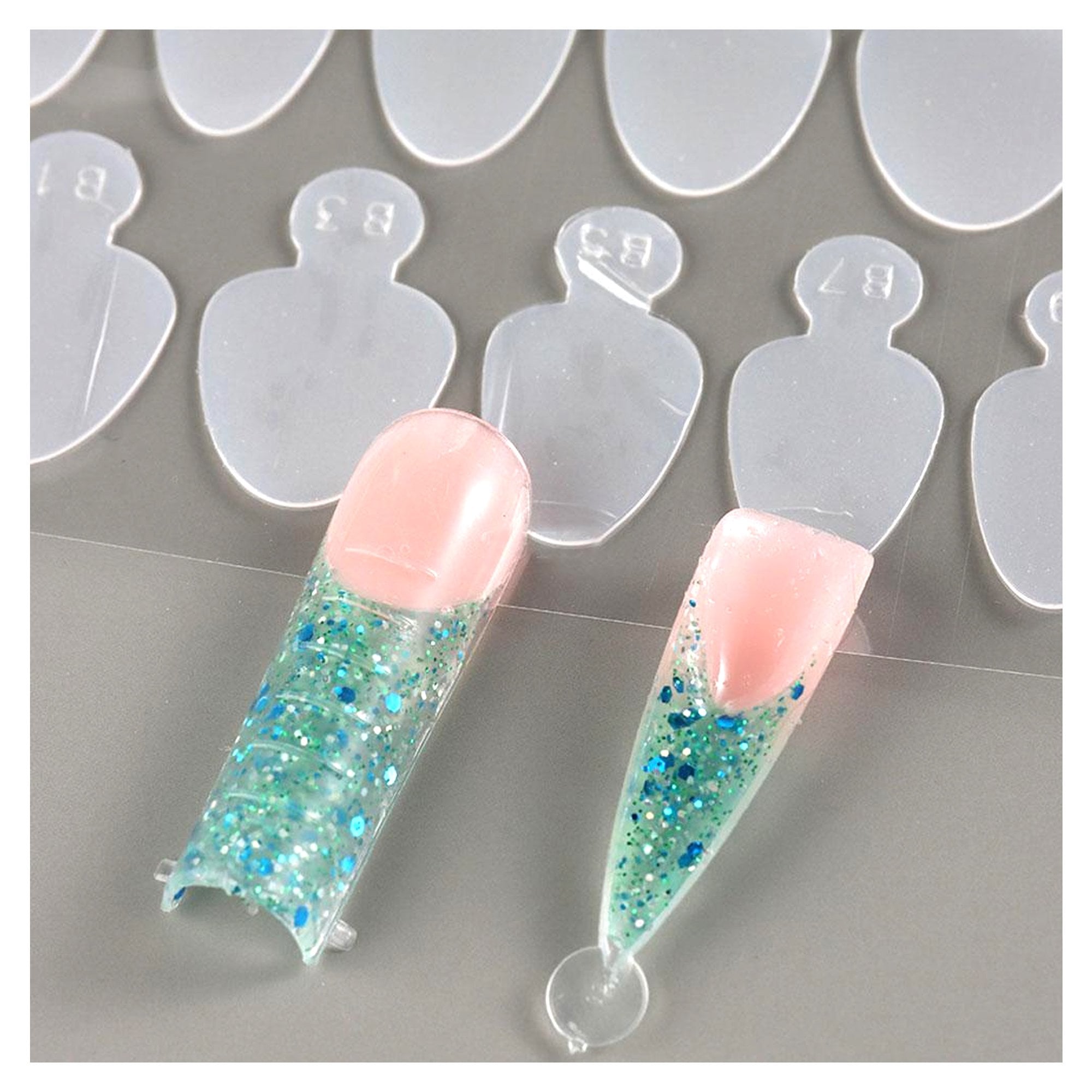 French Manicure Soft Silicone Stencil - 24pcs