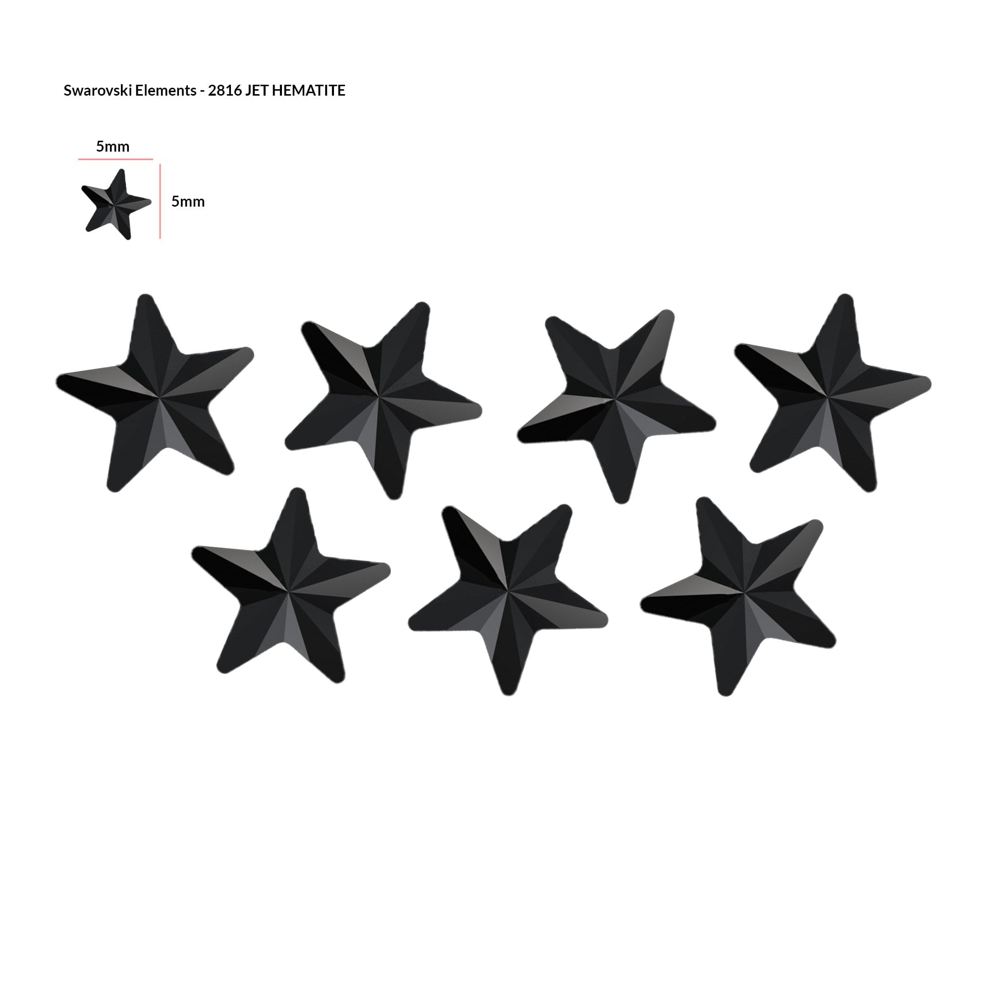 SWAROVSKI Element Star - Jet Hematite 2816
