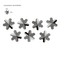 SWAROVSKI Element Snowflake - Jet Hematite 2826 -7pcs