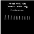 APRES Refill Tips - Natural Coffin Long First Gen