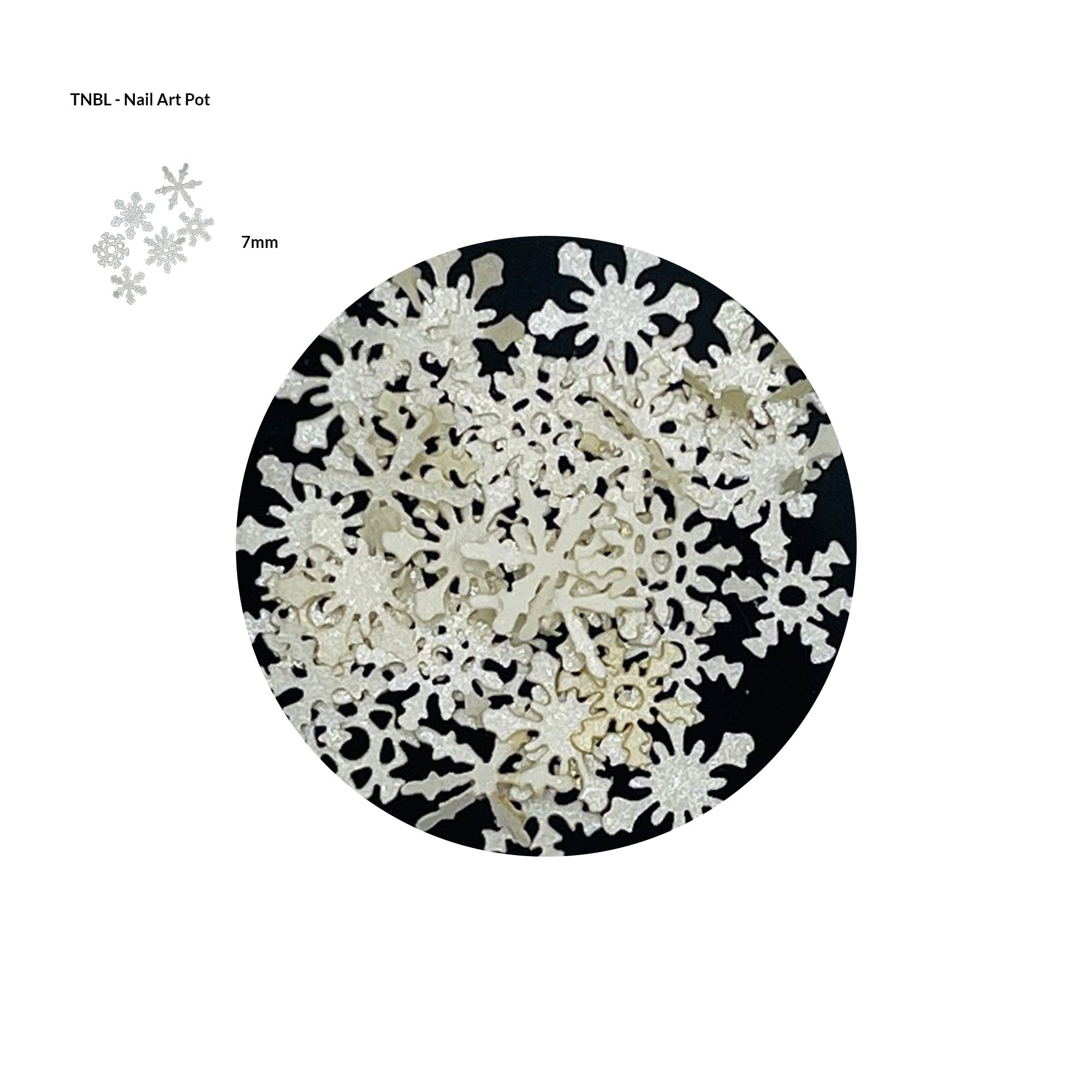 Nail Art Pot - Mixed Snowflakes