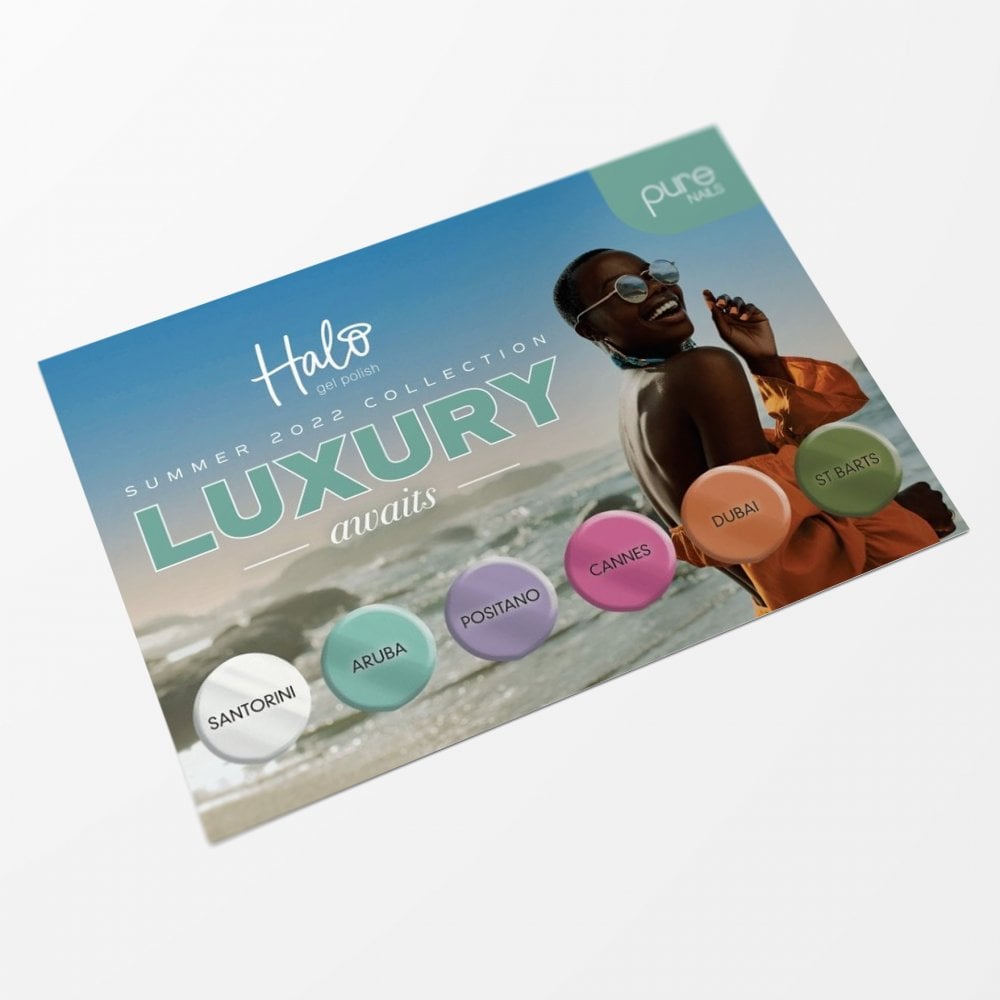 HALO Salon Poster Size A4 - Luxury Awaits