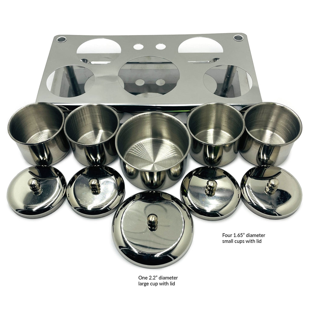 Stainless Steel Dappen Dish Set - 5pcs