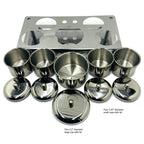 Stainless Steel Dappen Dish Set - 5pcs