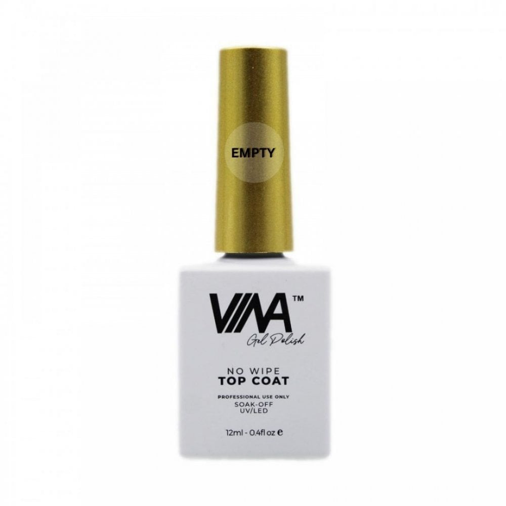 VINA Empty Gel Bottle 12ml - NW Top Coat (Empty)