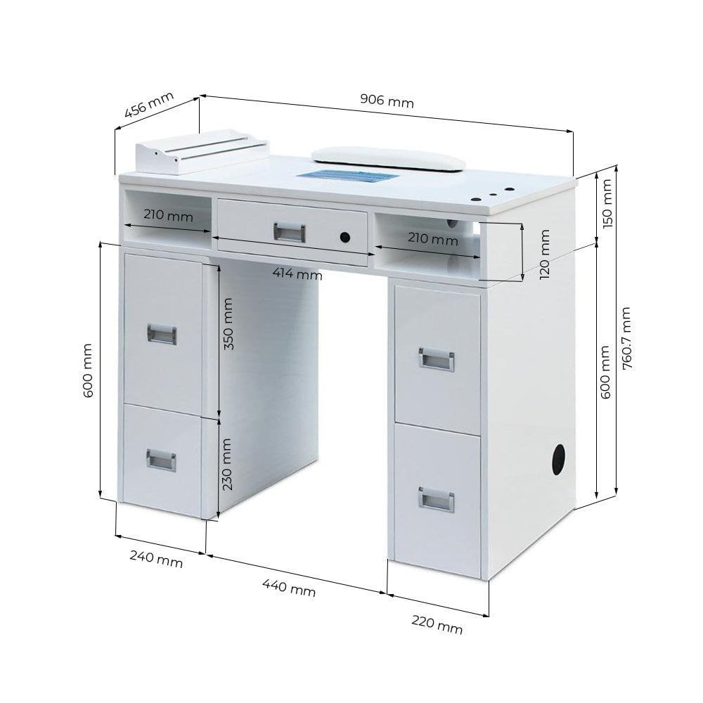 VINA Manicure Nail Table - Single 90cm