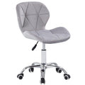 Nail Technician Chair - Adjustable Swivel Chair - Grey (Velvet)