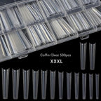 VINA XXXL Coffin Nail Tips in Box (Size 0 to 11) With Well