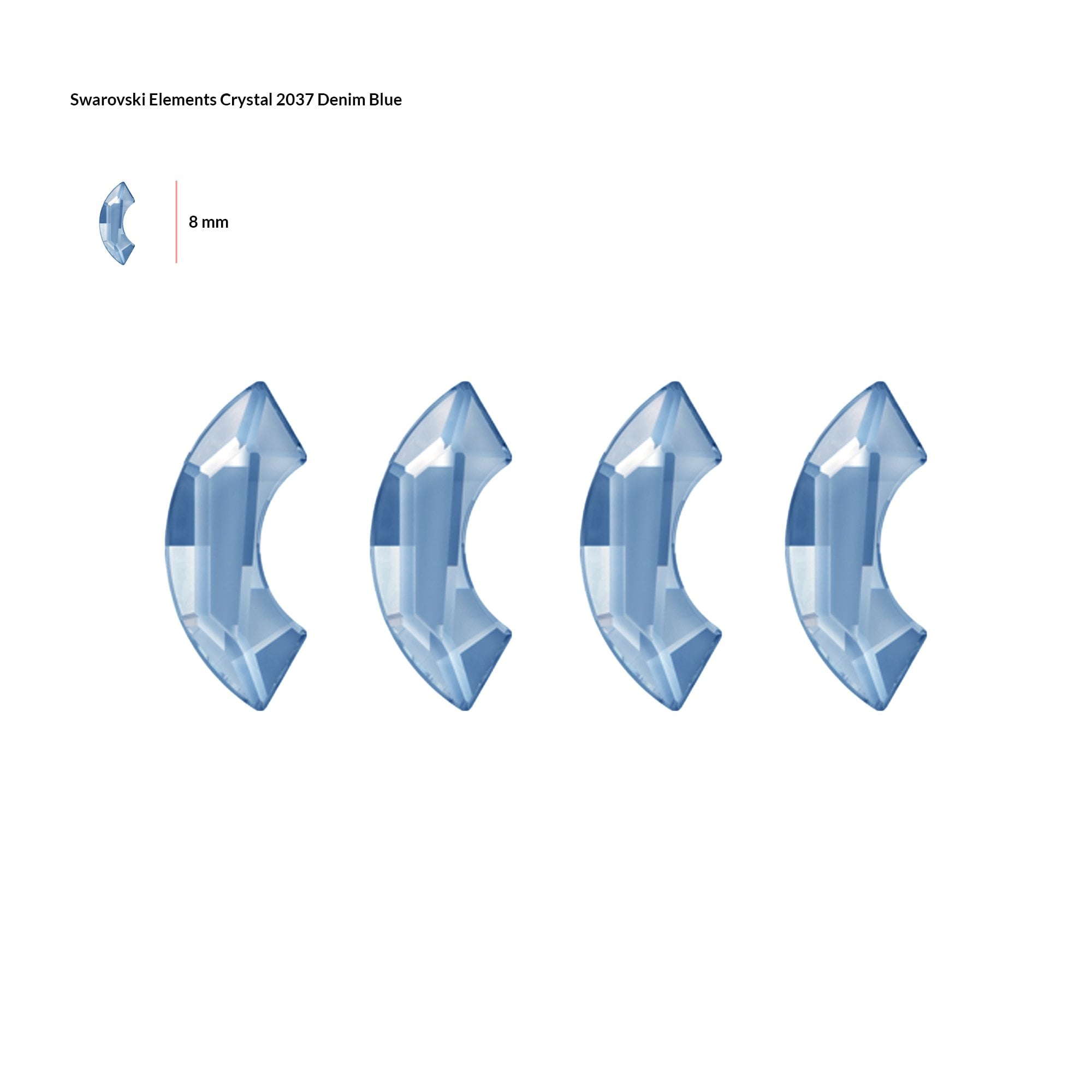 SWAROVSKI Element - Denim Blue 2037 (8mm) 4pcs