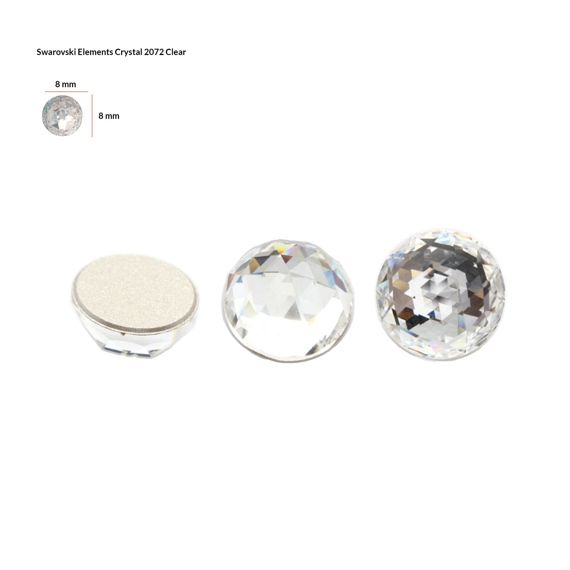 SWAROVSKI Element - Clear 2072 (8mm) 3pcs