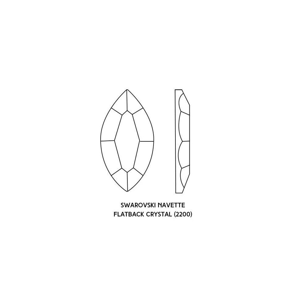 SWAROVSKI Navette 2200 - AB 8x4mm 6pcs