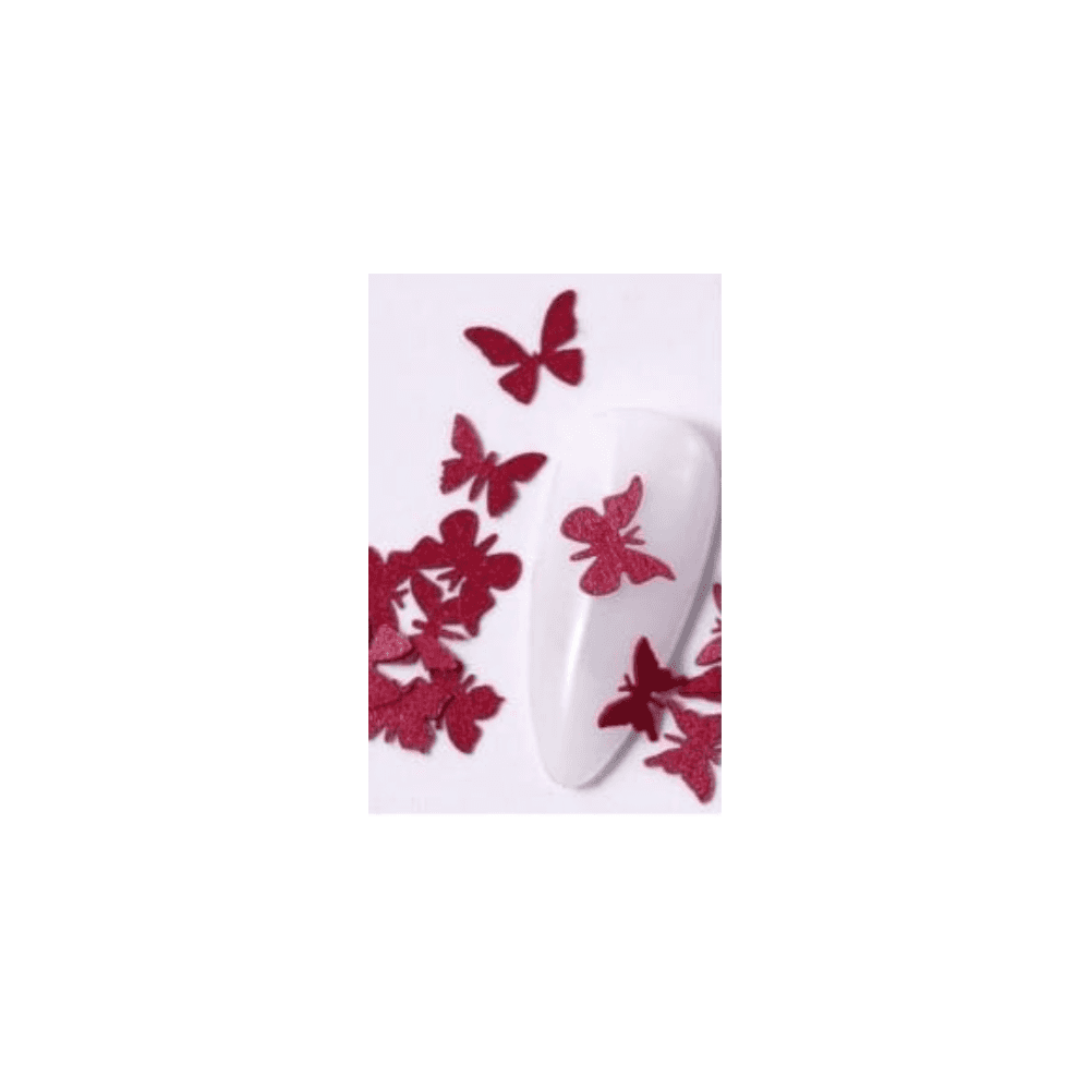 Nail Art Pastel Butterfly Red Single Pot