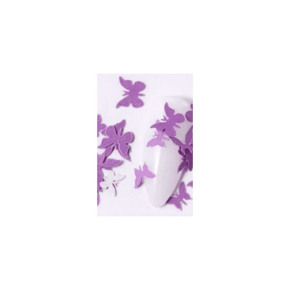 Nail Art Pastel Butterfly Purple - Single Pot