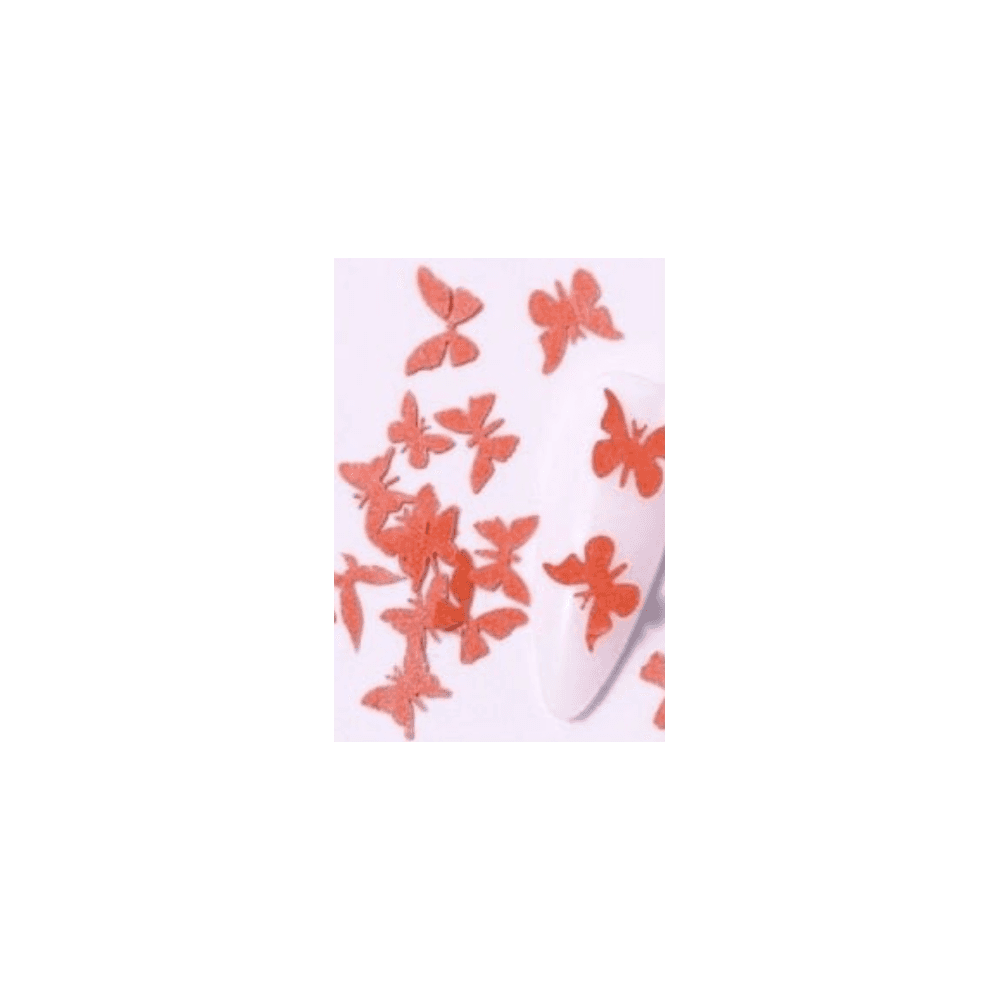 Nail Art Pastel Butterfly Orange - Single Pot