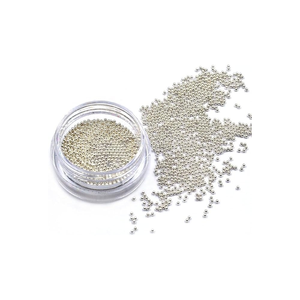 Microbead Nail Art Pot - Silver
