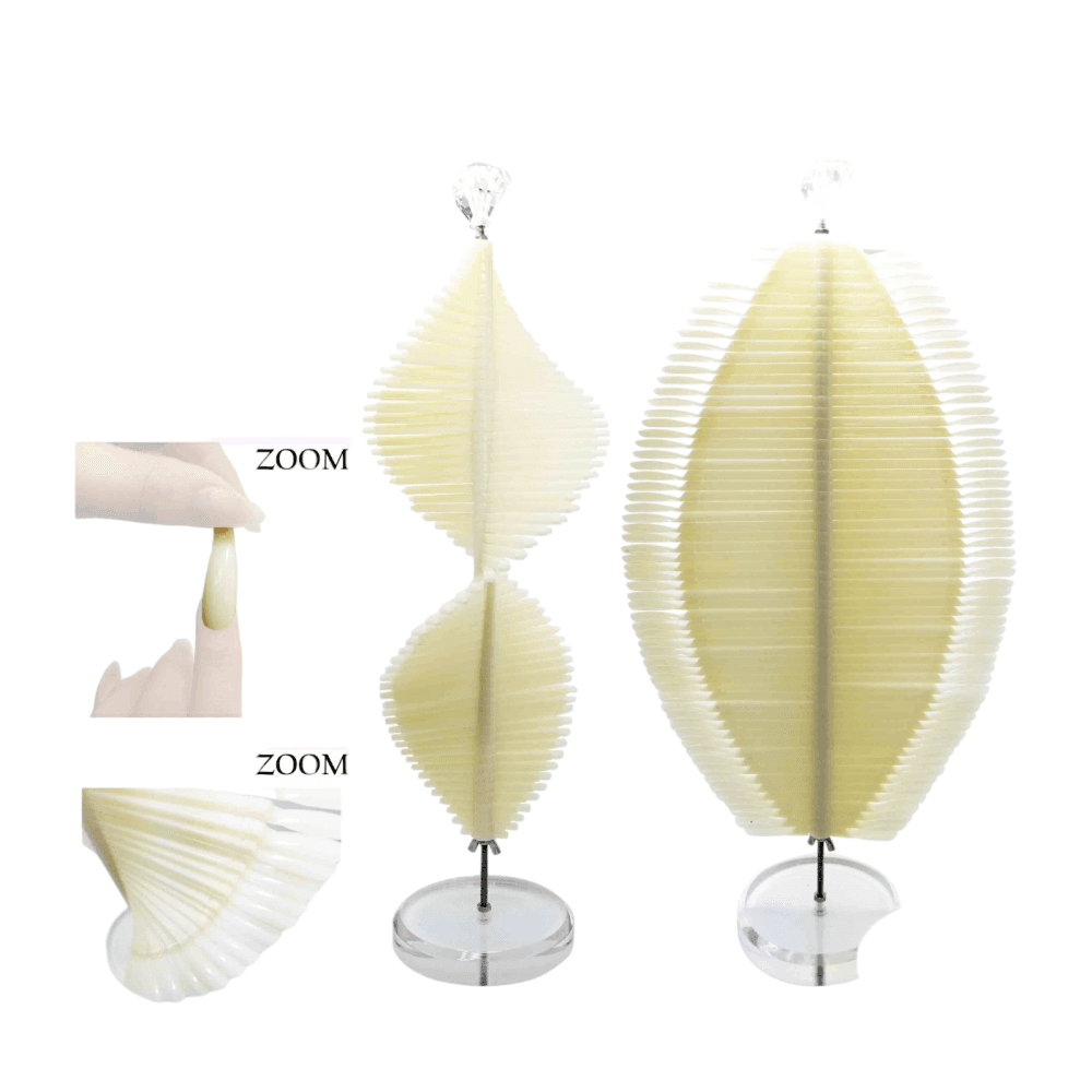 Nail Display Spiral Stand with Removable Tips - Natural