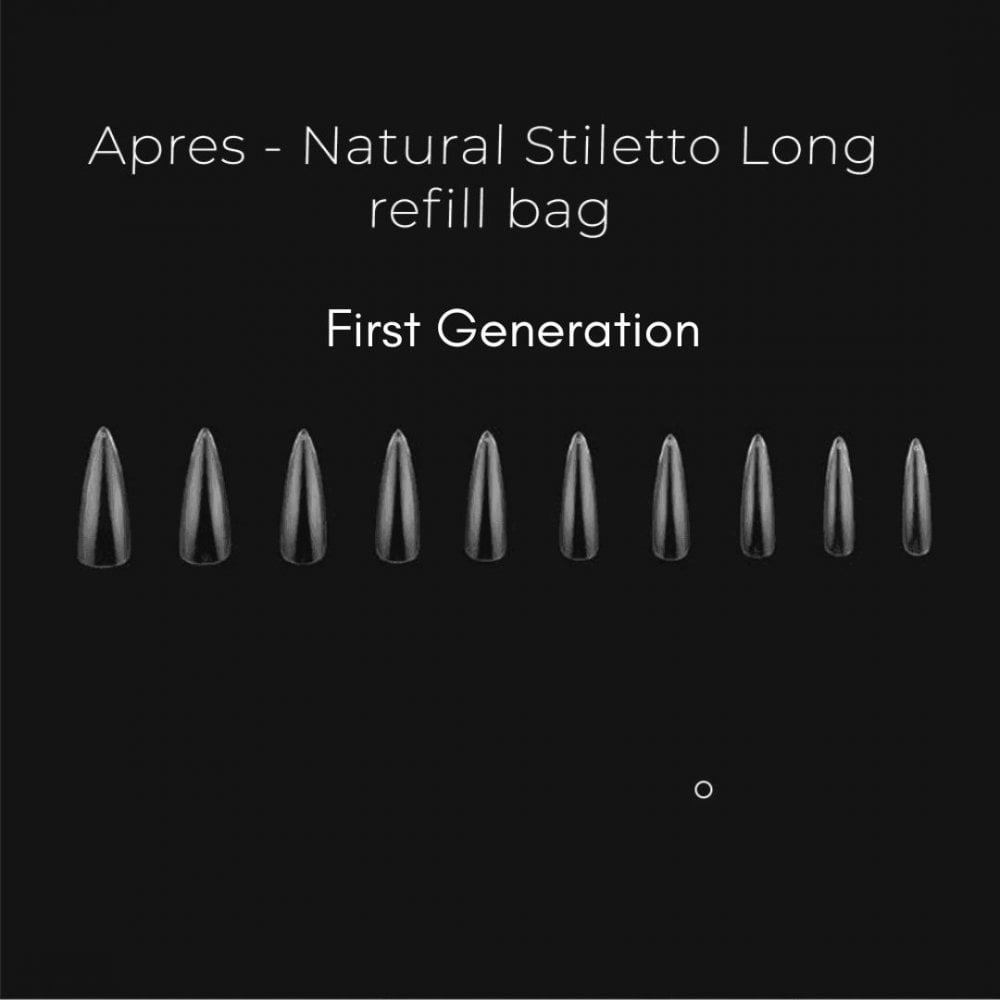 APRES Refill Tips - Natural Stiletto Long First Gen