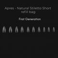 APRES Refill Tips - Natural Stiletto Short First Gen