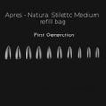 APRES Refill Tips - Natural Stiletto Medium First Gen
