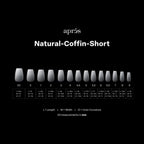 APRES Ombré©© Natural Coffin Short Box of Tips - (210pcs)