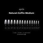 APRES Ombré©© Natural Coffin Medium Box of Tips - (210pcs)