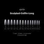 APRES Ombré©© Sculpted Coffin Long Box of Tips - (210pcs)
