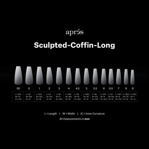 APRES Ombré©© Sculpted Coffin Long Box of Tips - (210pcs)