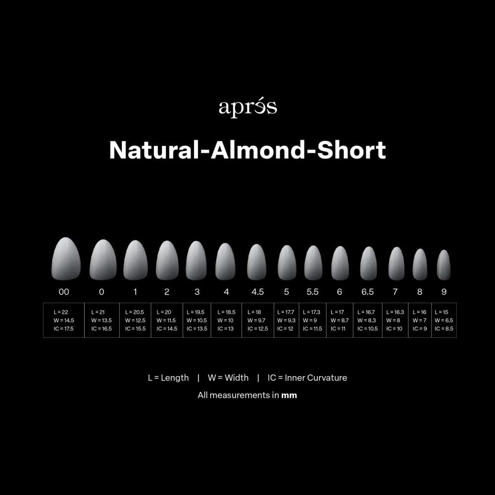 APRES Ombré©© Natural Almond Short Box of Tips - (210pcs)